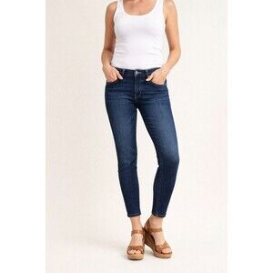 Democracy Ab Technology Skinny Jeans Womens Size 2 Blue Stretch Mid Rise Ankle